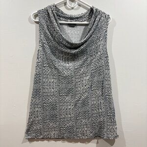 Sleeveless Cowl Neck Top Fall Workwear Size XL Boho